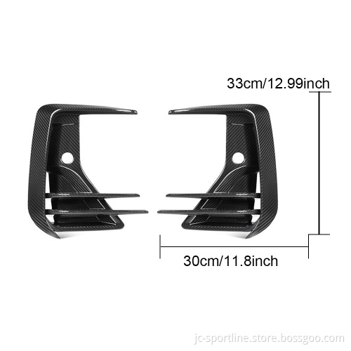 Prepreg Dry Carbon Fiber Front Bumper Canards Vent for BMW IX3 G08I 2023